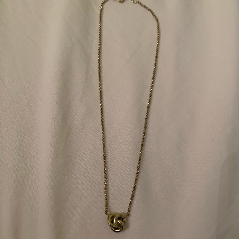 Fossil gold knot necklace